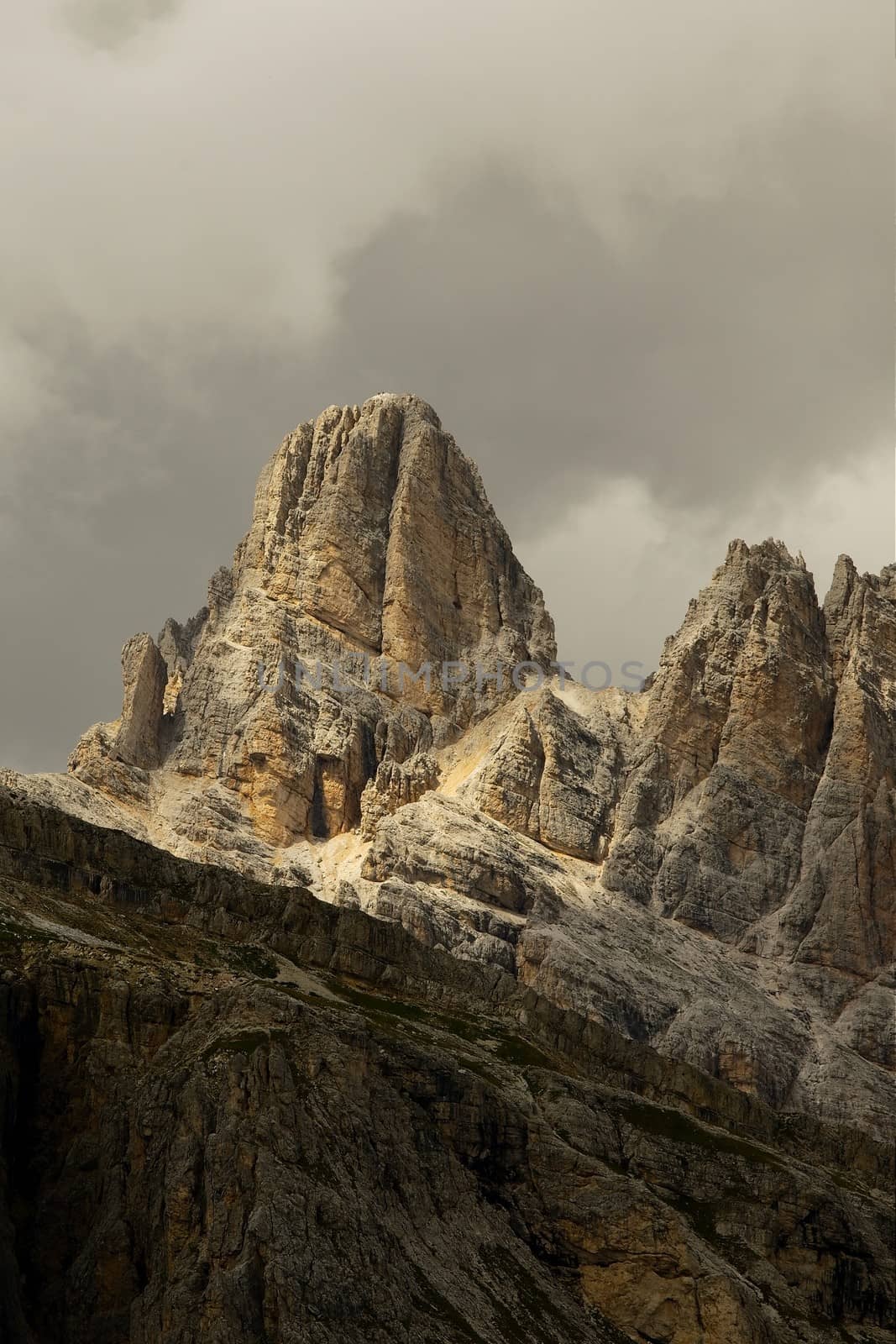 High mountain cliffs in the Dolomites