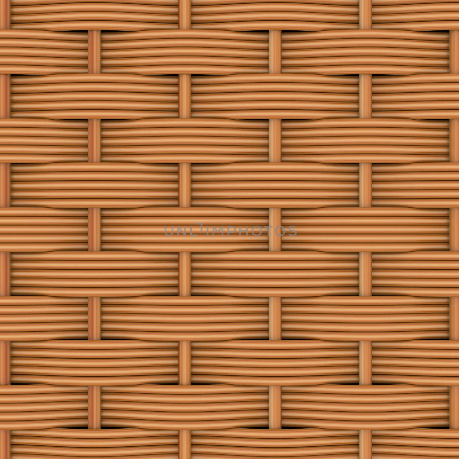 Woven rattan with natural patterns. The 3d render