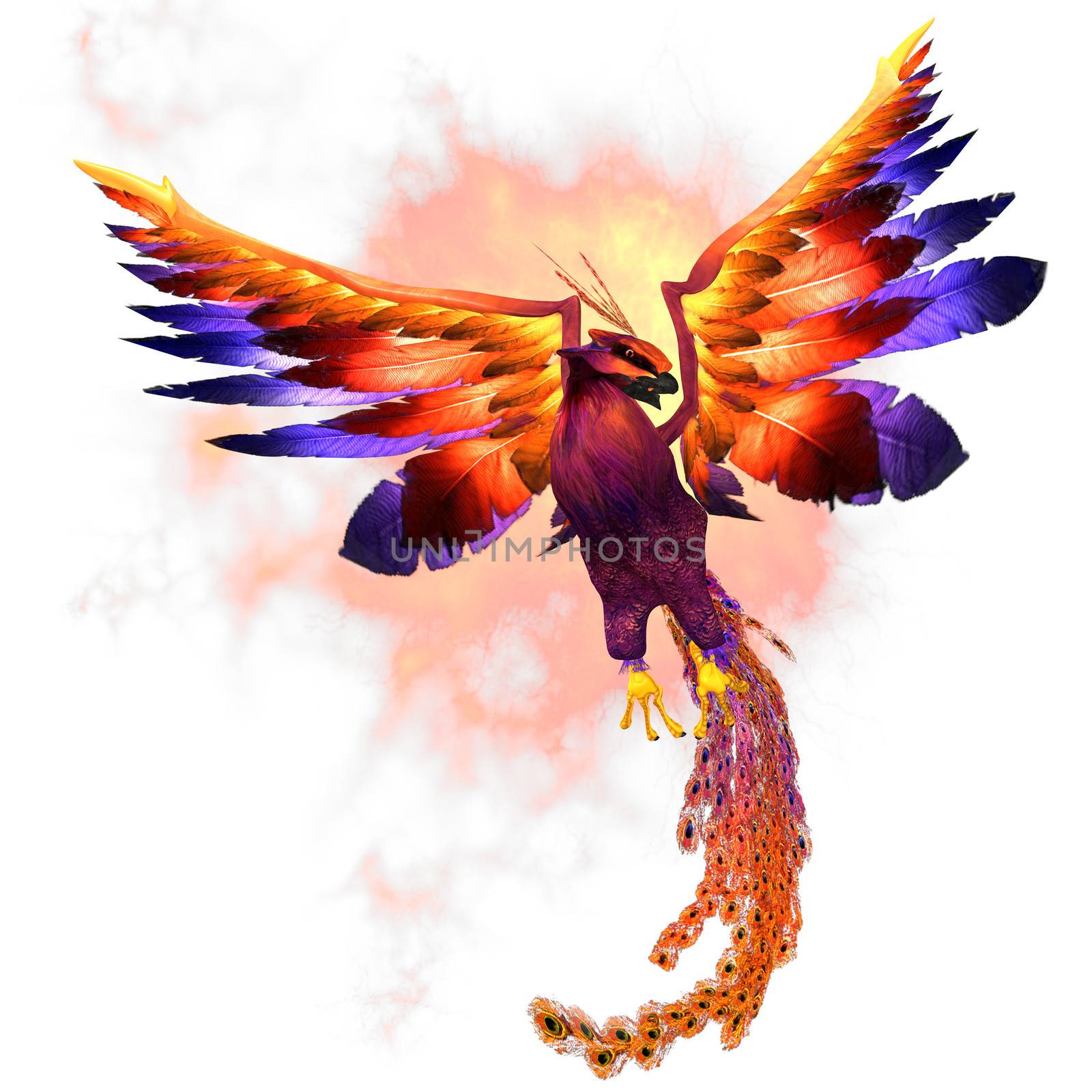 The Phoenix firebird is a mythical symbol of regeneration or renewal of life.