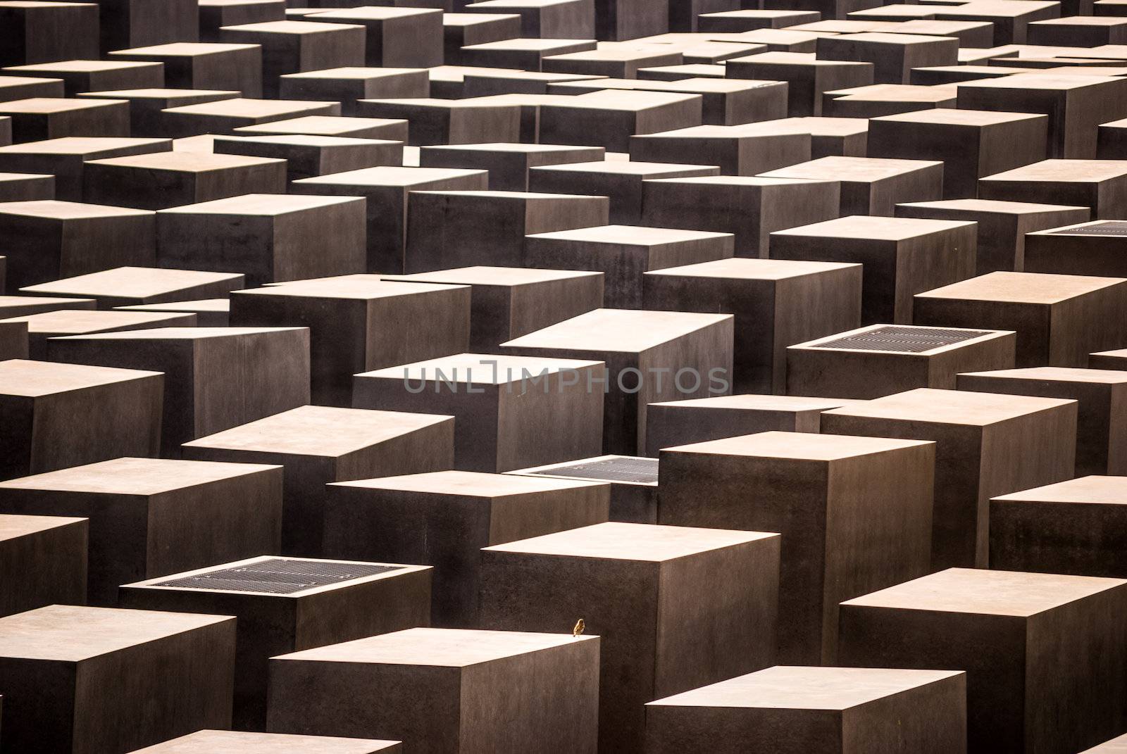 view of the Holocaust memorial in Berlin