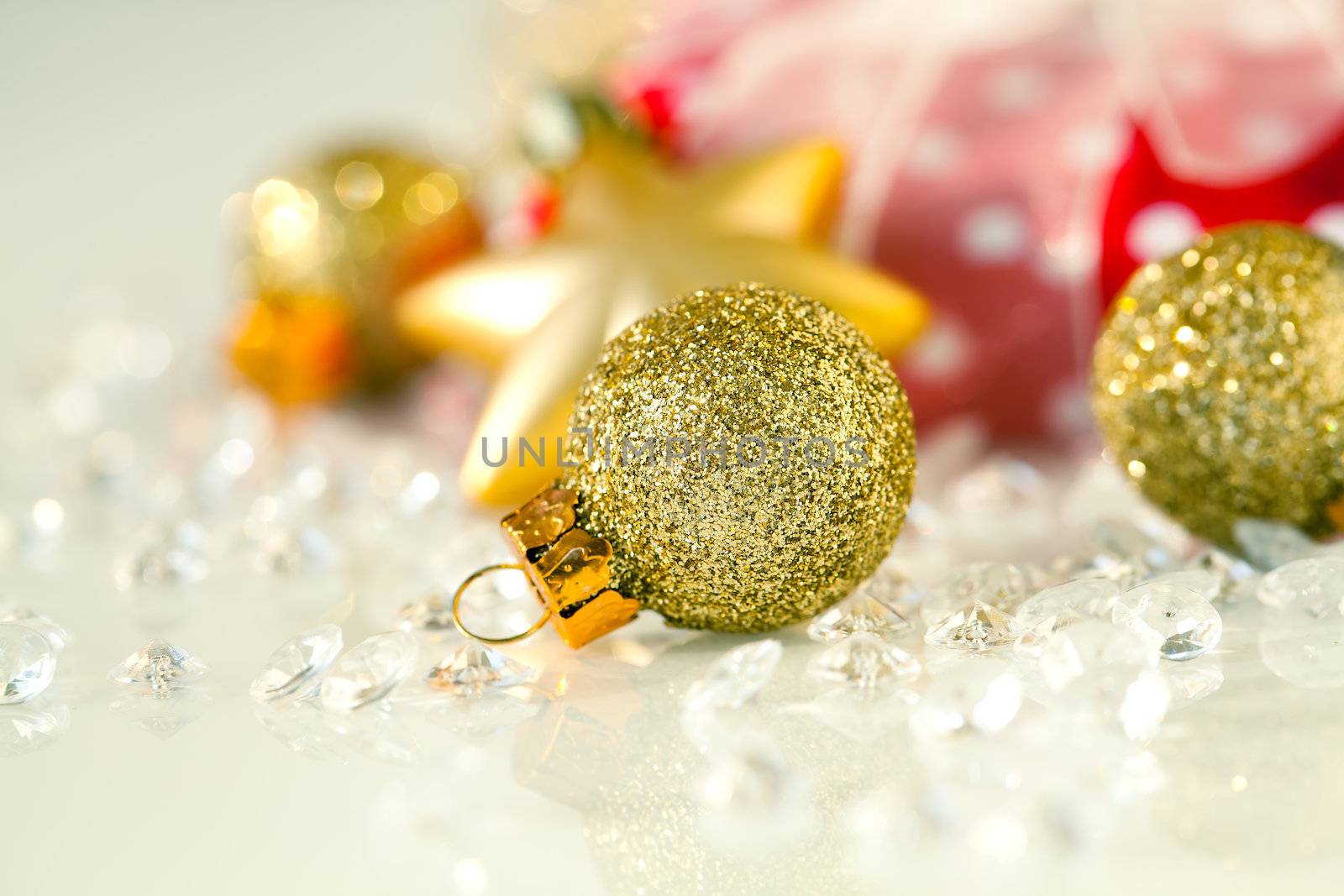 Christmas decoration on abstract background