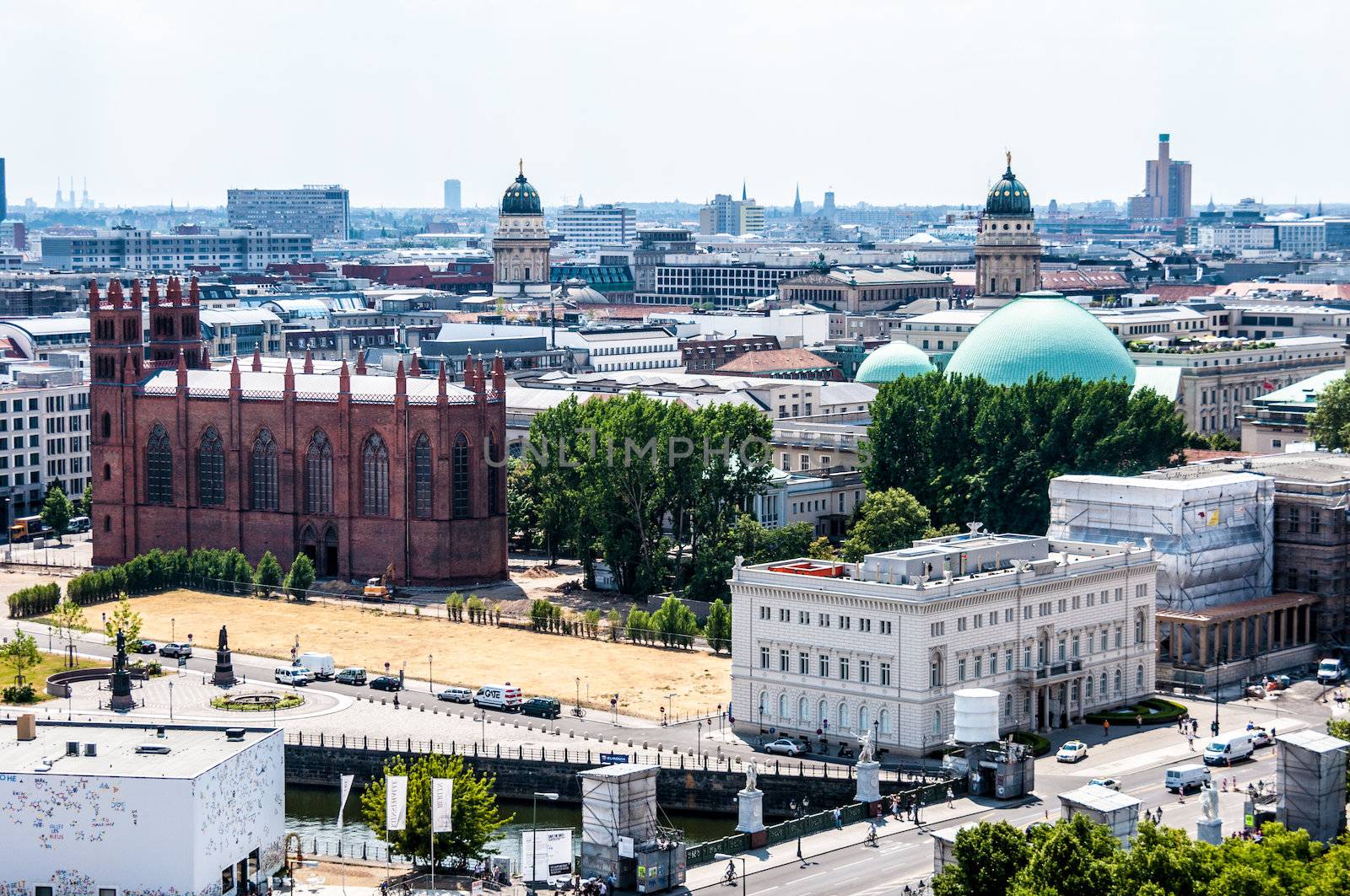 aerial view of the center of Berlin