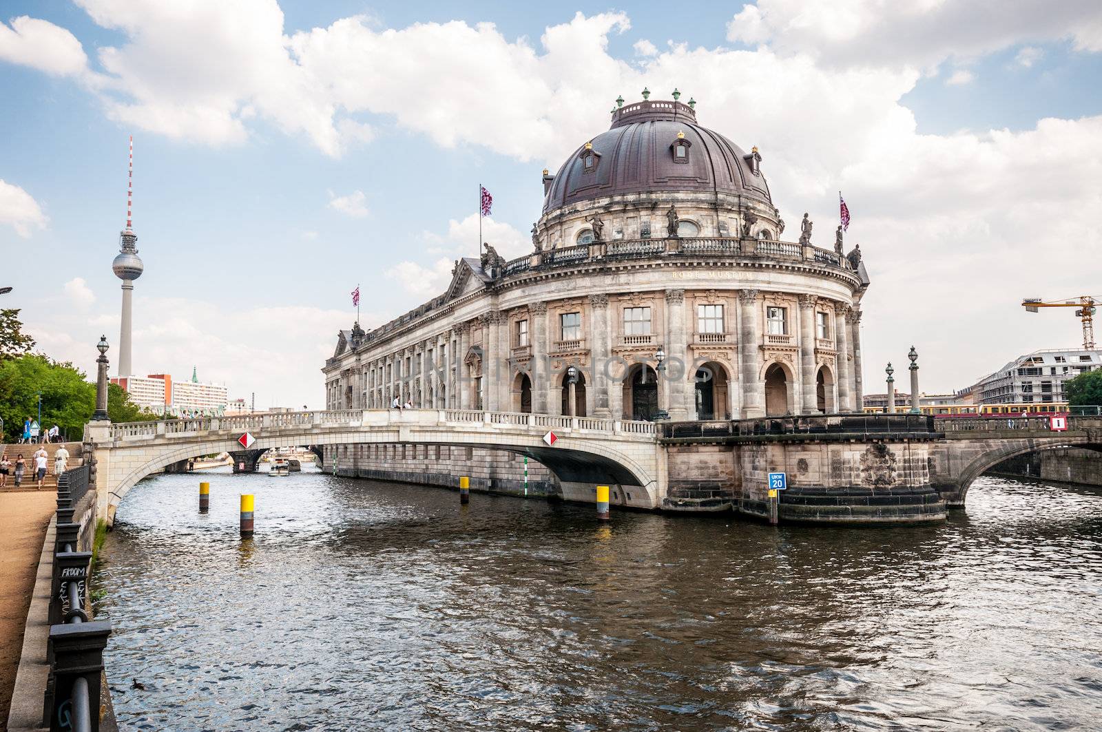 Bodemuseum and Fernsehturm in the center of Berlin