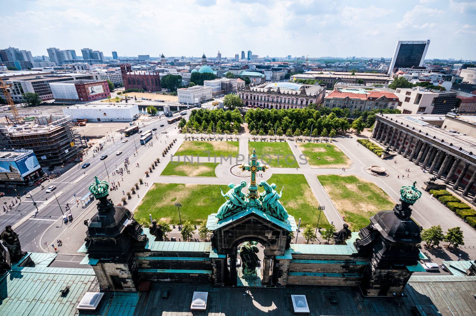 aerial view of the center of Berlin