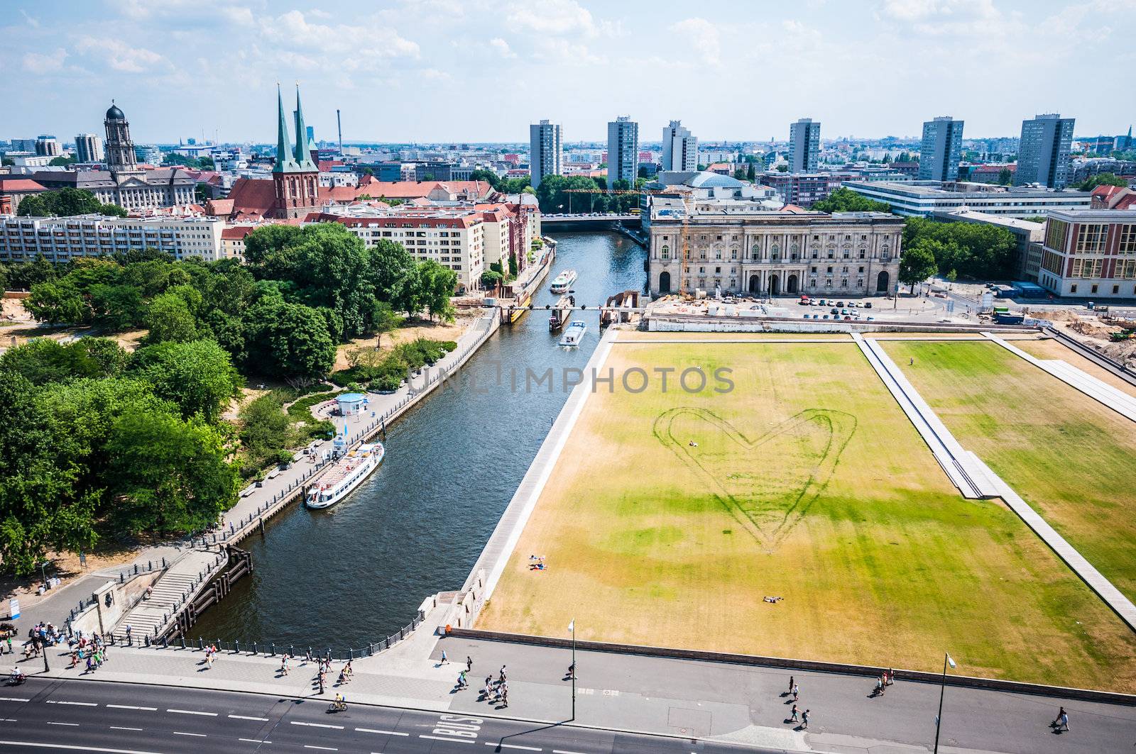 aerial view of the center of Berlin