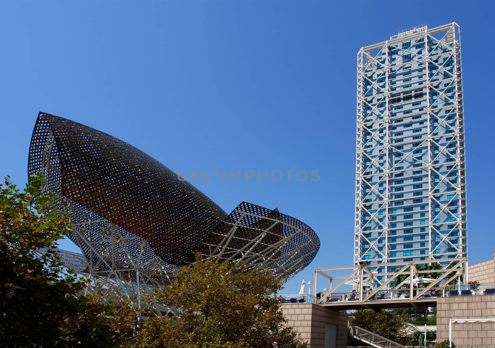  Modern architecture at Barcelona Olympic Port. by ptxgarfield