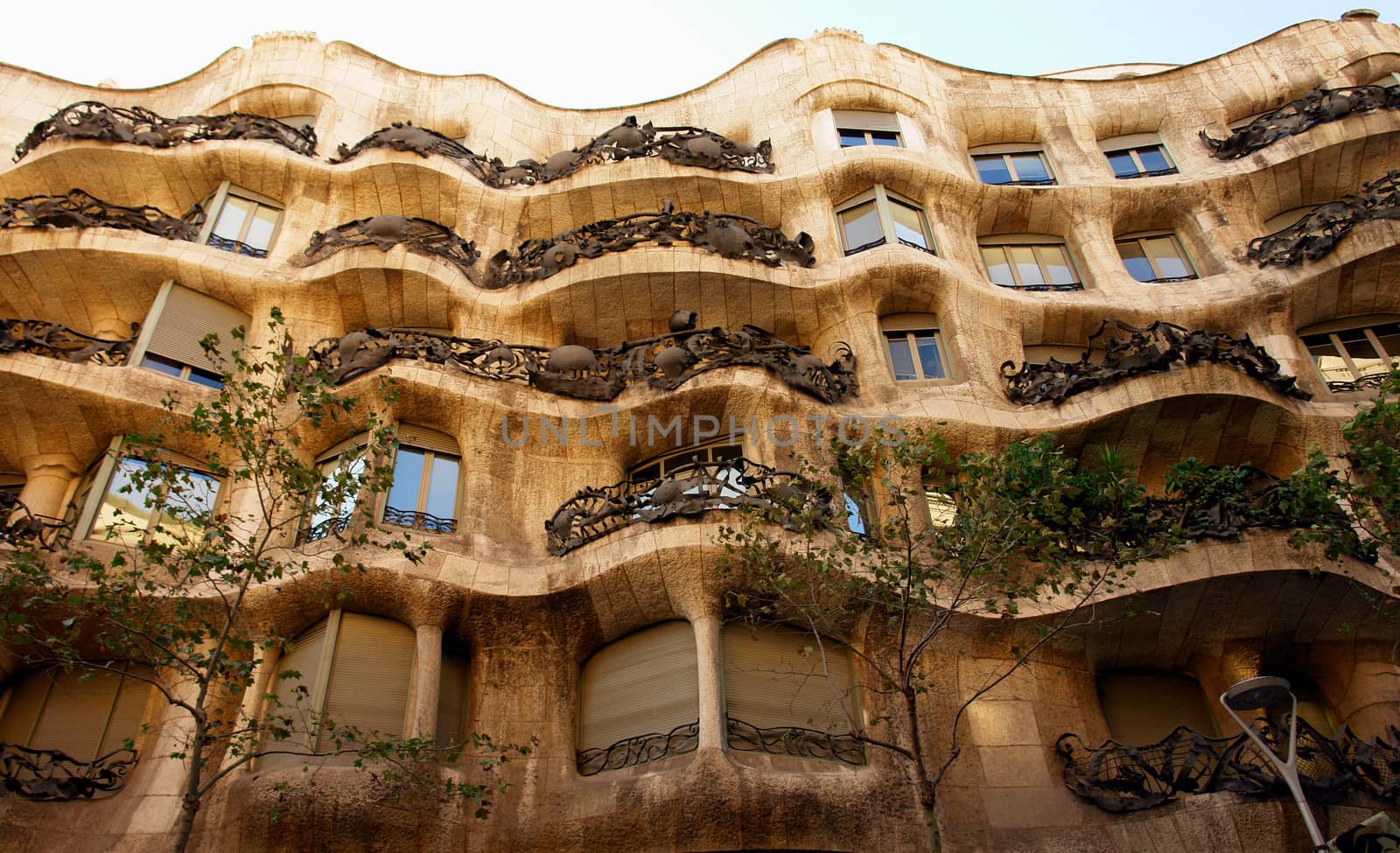 Casa Mila (also called La Pedrera) by Antoni Gaudi - facade by ptxgarfield