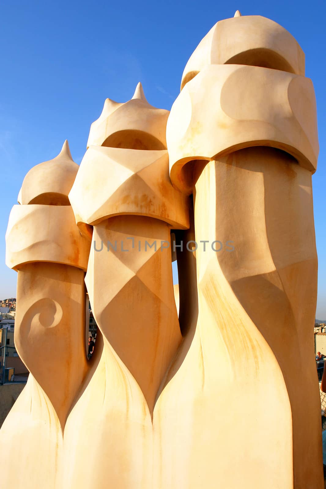 Casa Mila by Antoni Gaudi - roof top - Barcelona  by ptxgarfield