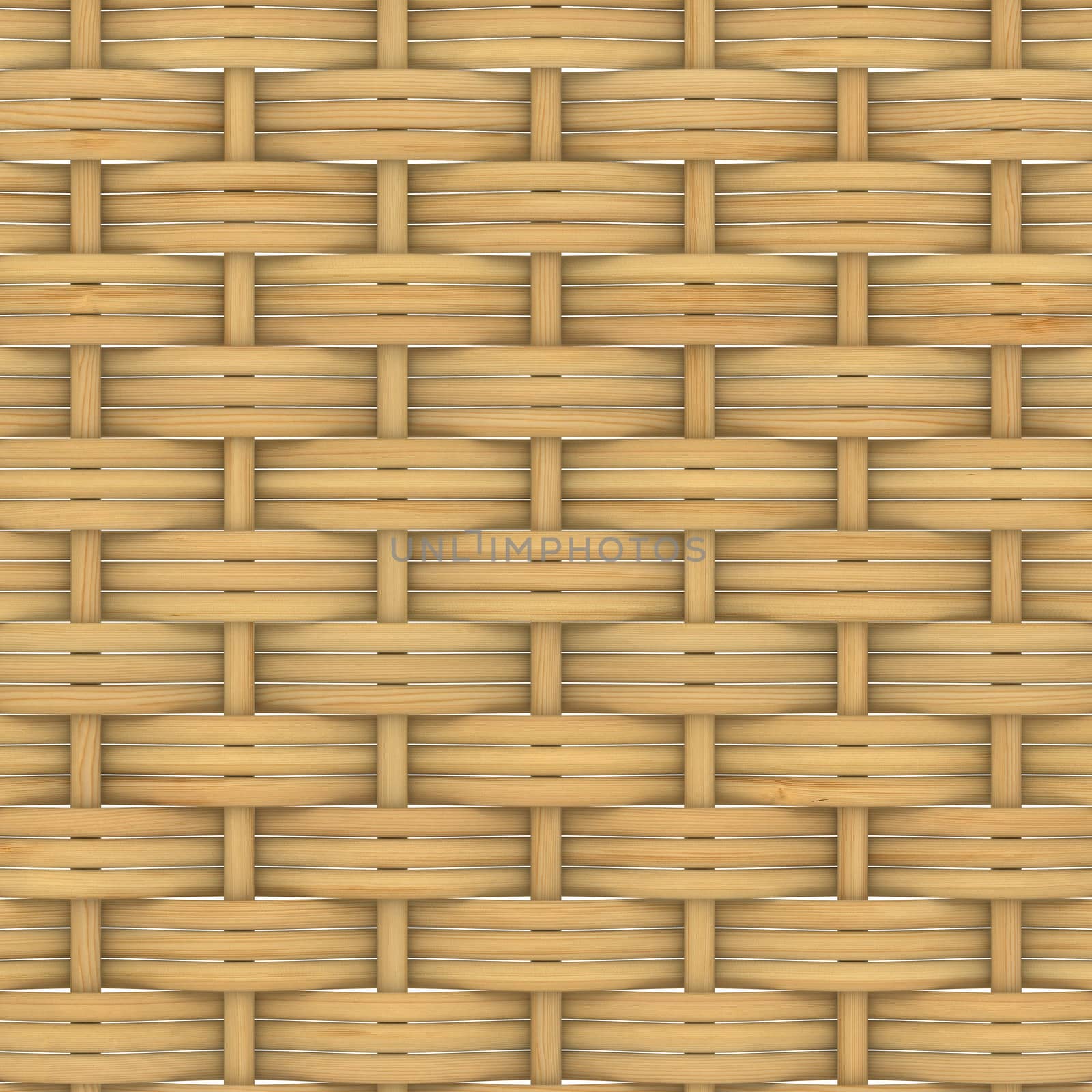 Abstract decorative wooden textured basket weaving. 3D image