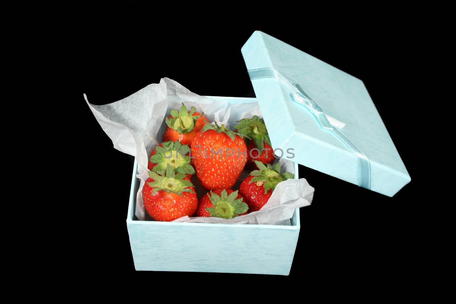 A gift box of garden fresh strawberries.