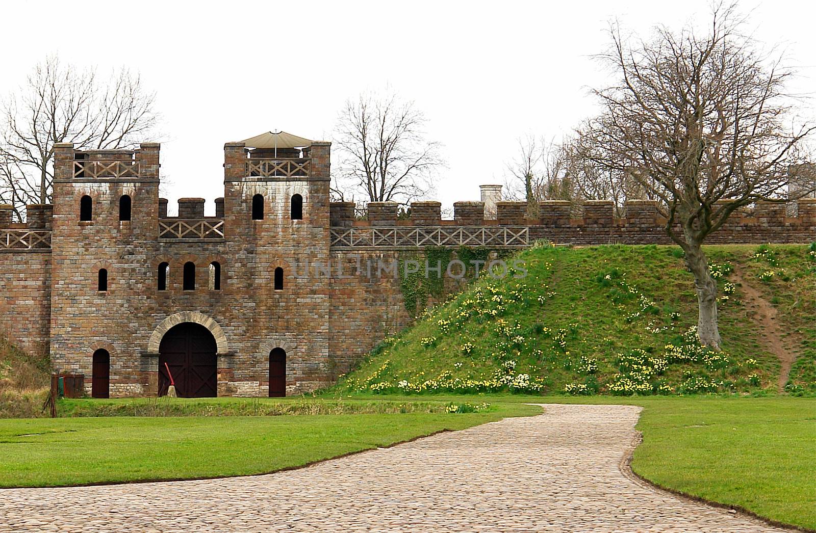  Cardiff castle & inside gardens. Wales. UK