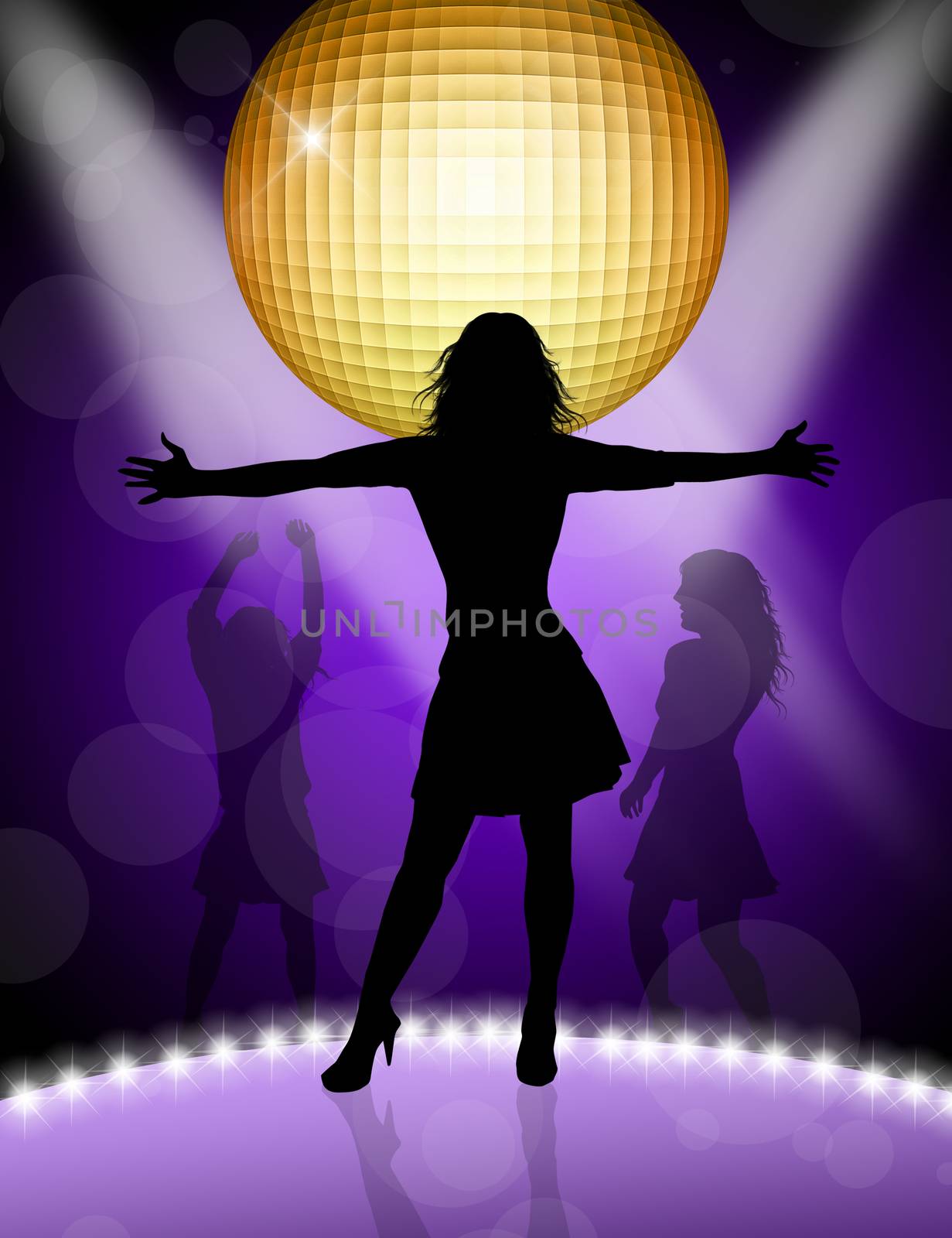 Woman in disco