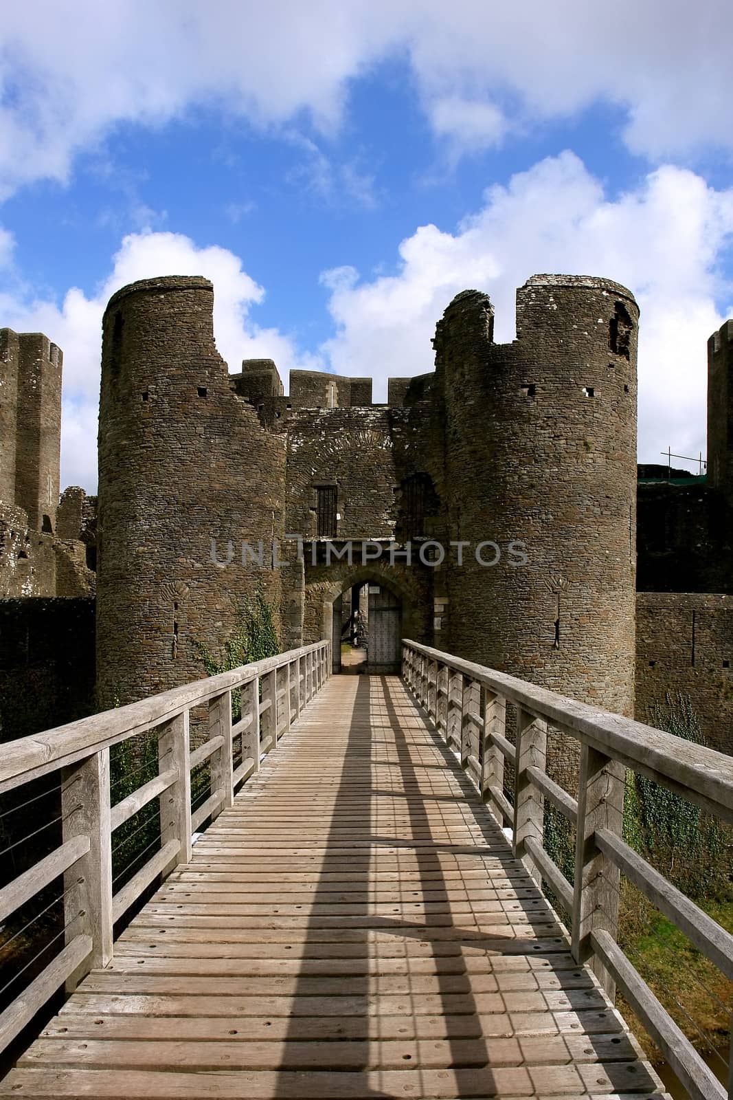 Ruins of Caerphilly Castle, Wales, United Kingdom