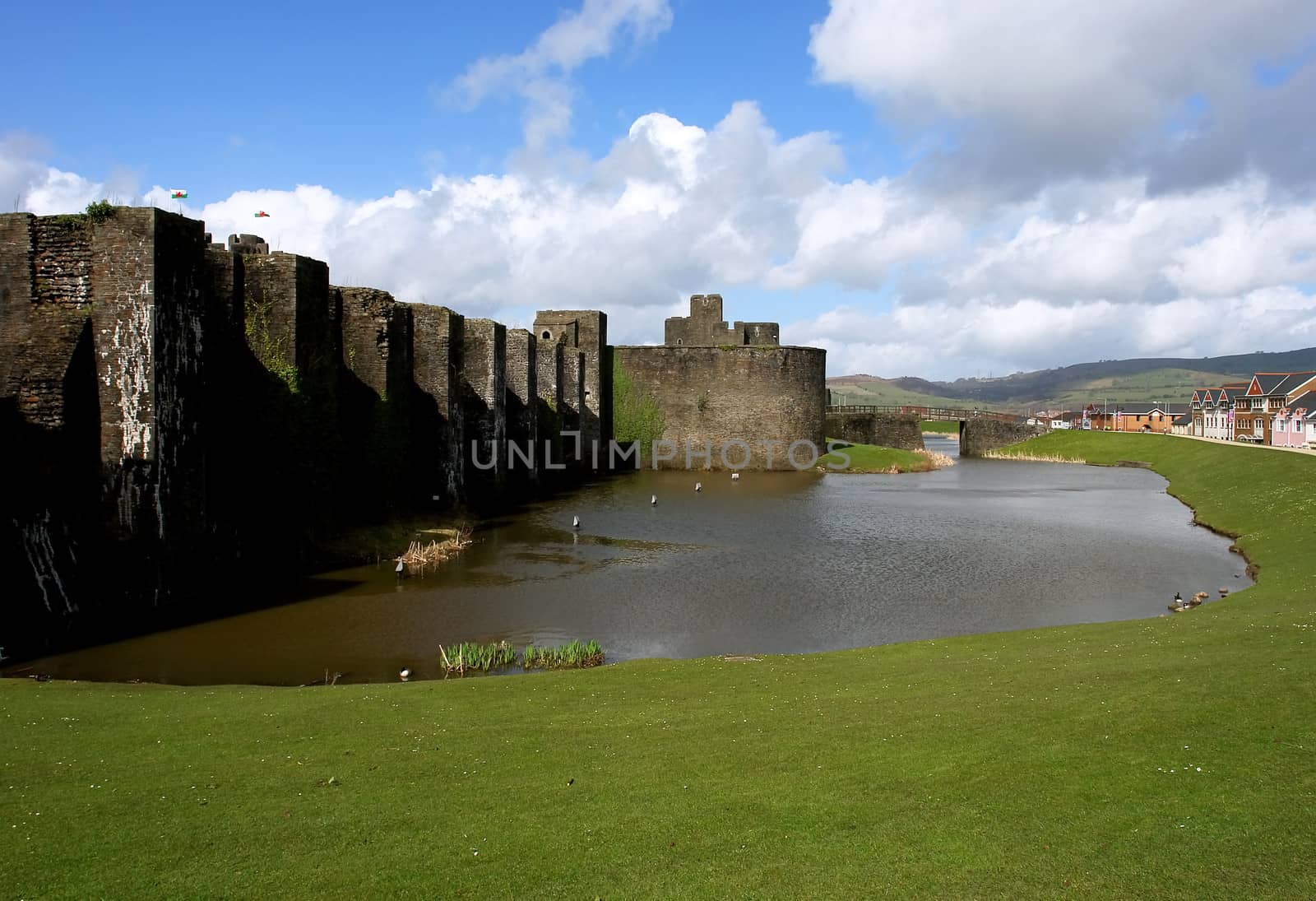 Ruins of Caerphilly Castle, Wales. by ptxgarfield