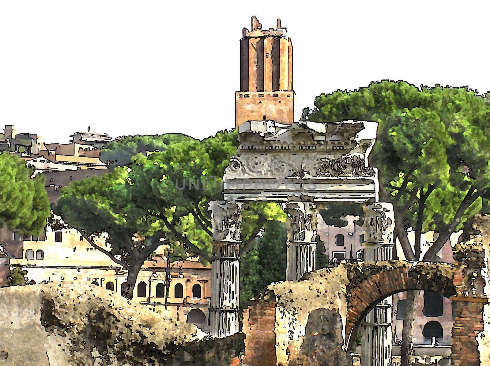 Rome, Forum Romanum by konradkerker