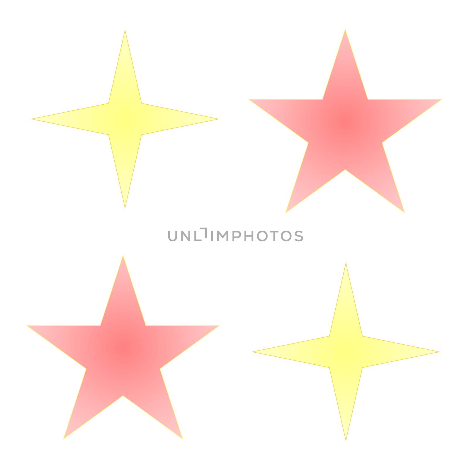 stars yellow and red by mariephotos