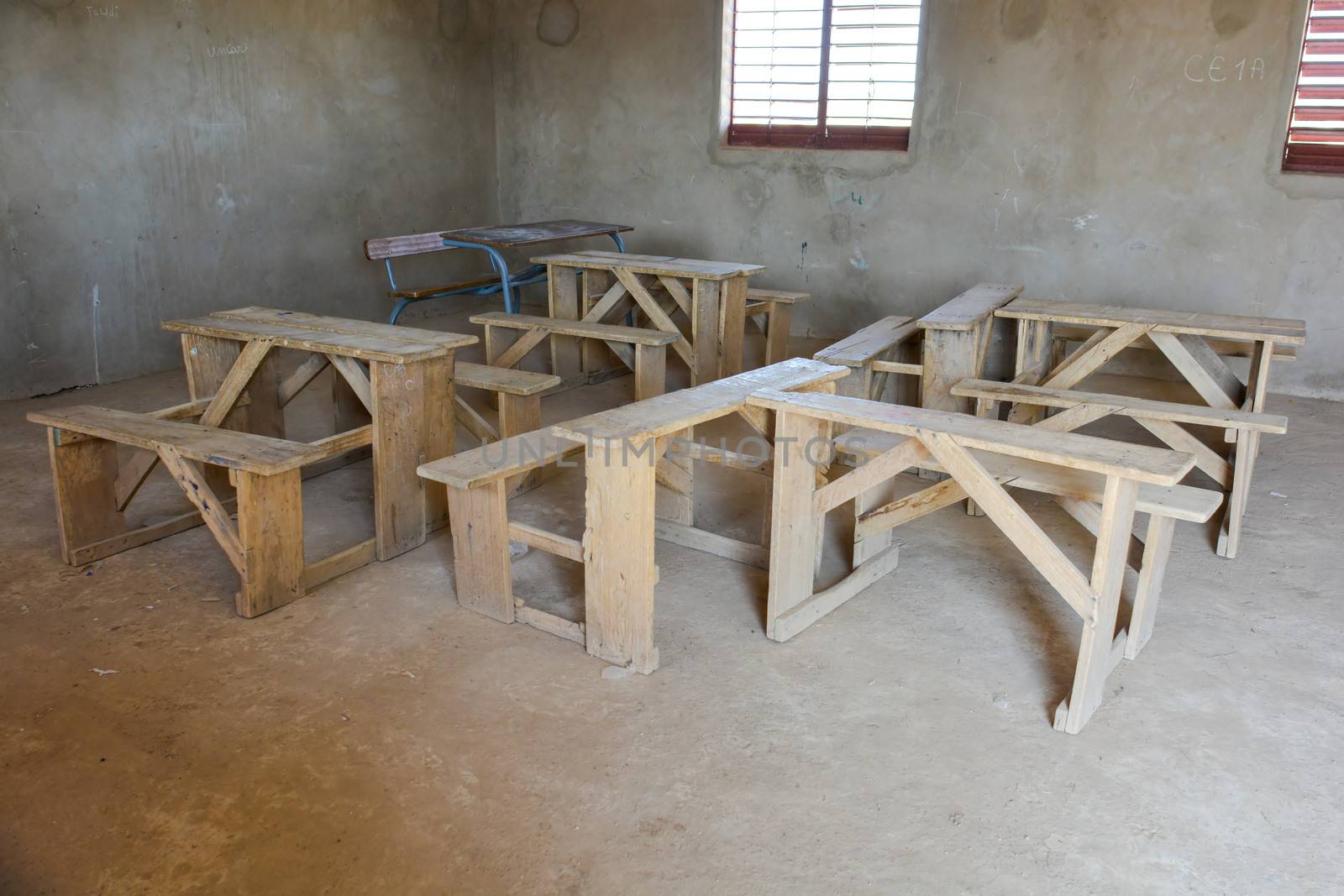 classroom of a primary school in Africa