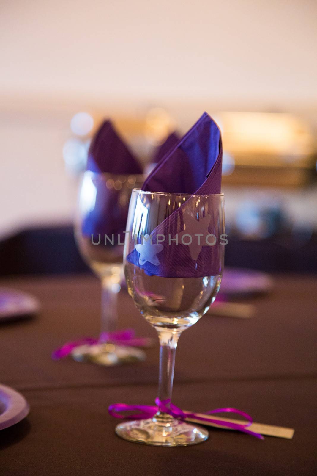 Wine Glasses At Wedding by joshuaraineyphotography