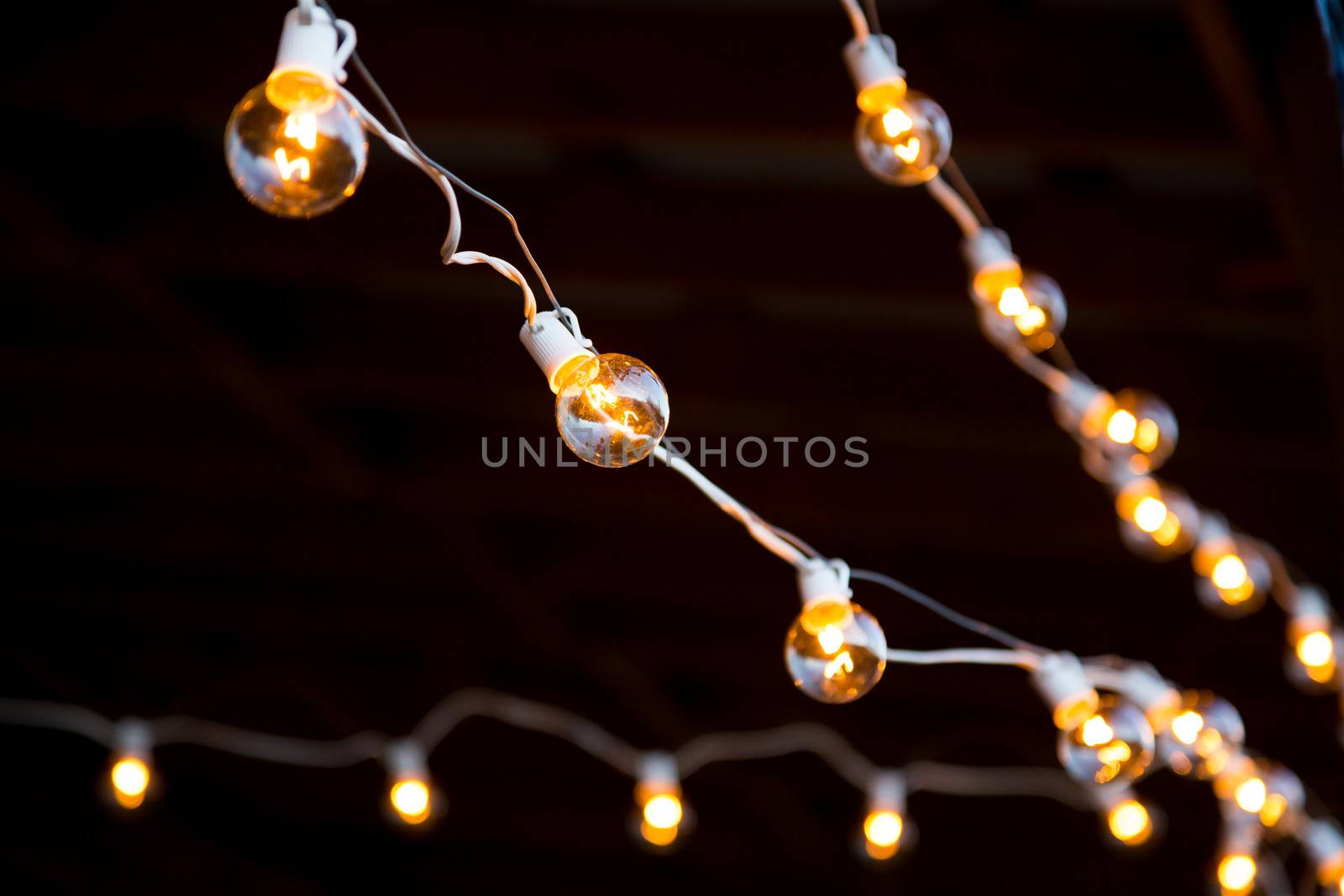 Wedding Decor Lights by joshuaraineyphotography