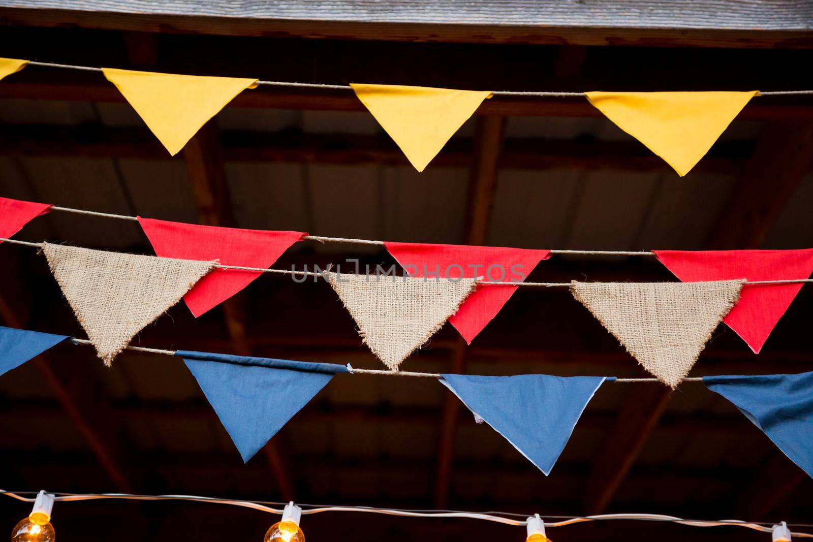 Flag Wedding Decorations by joshuaraineyphotography