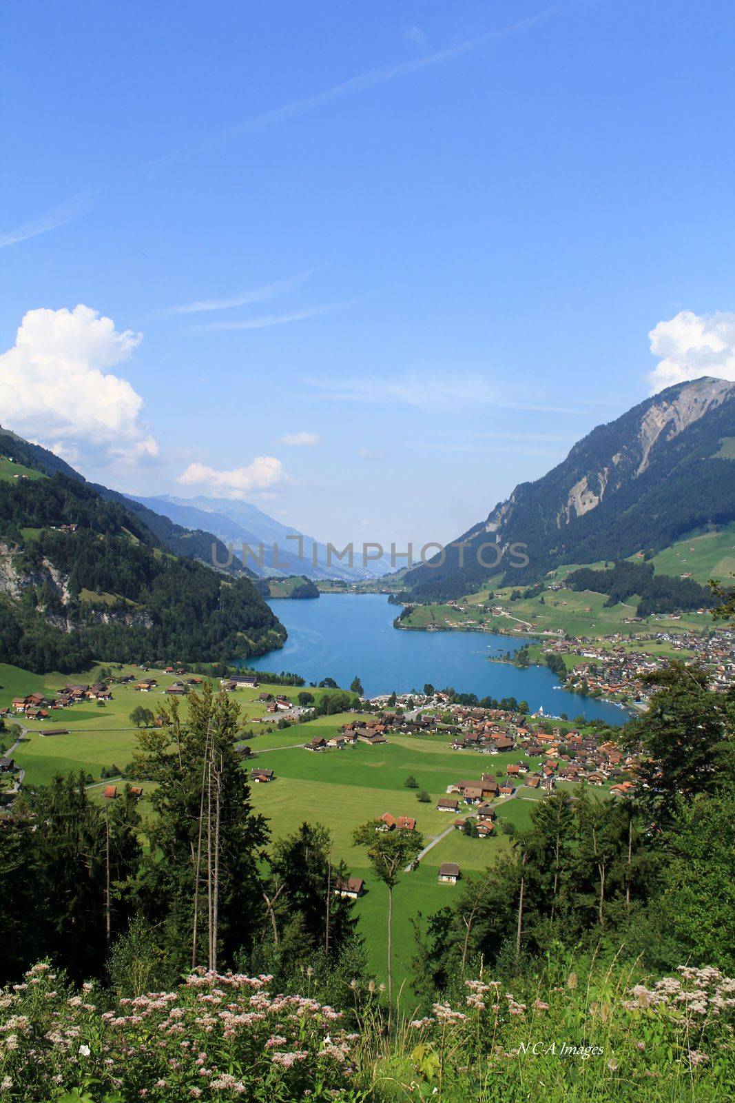 Mountain lake in Switzerland