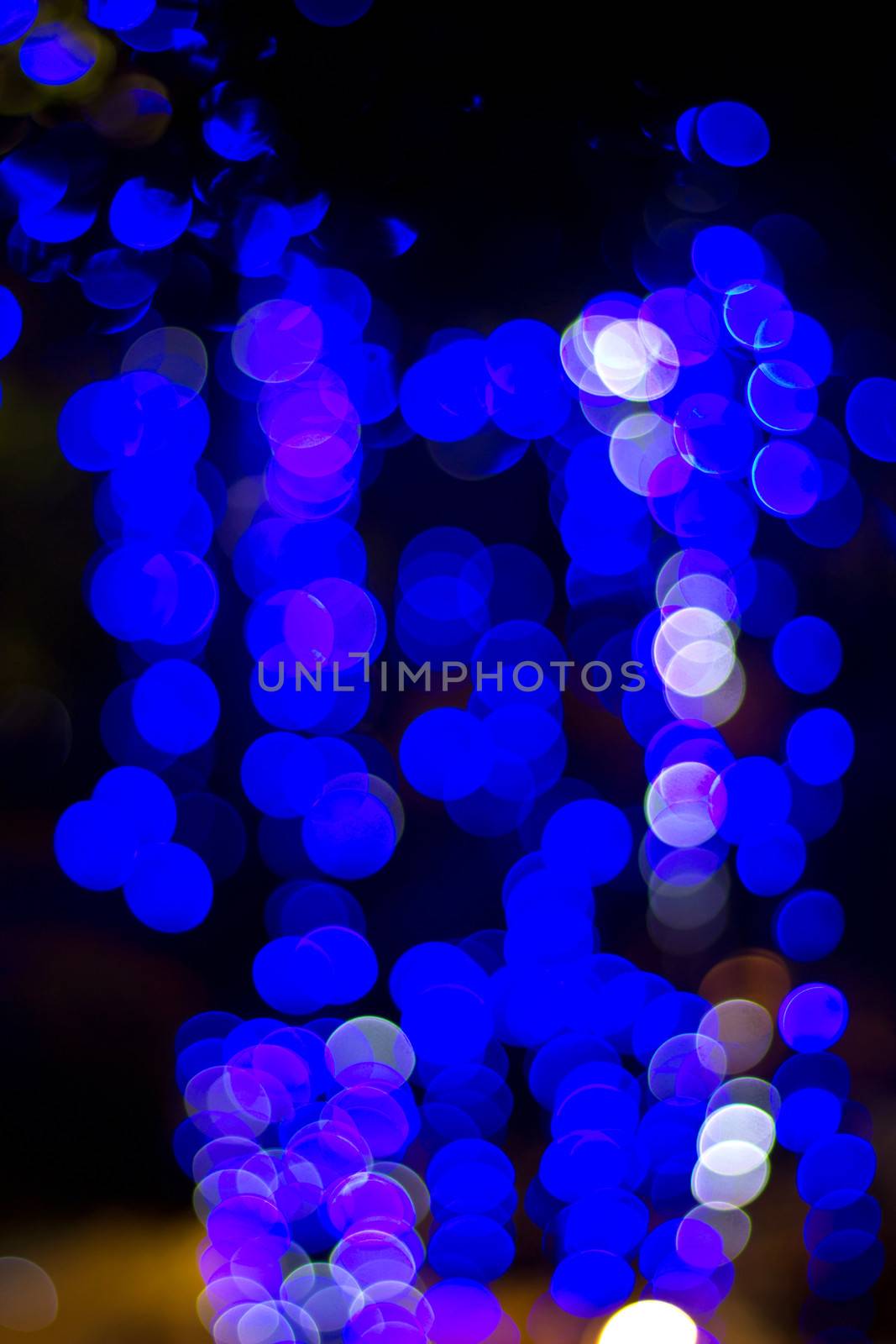 Blue  bokeh. Abstract Christmas background
