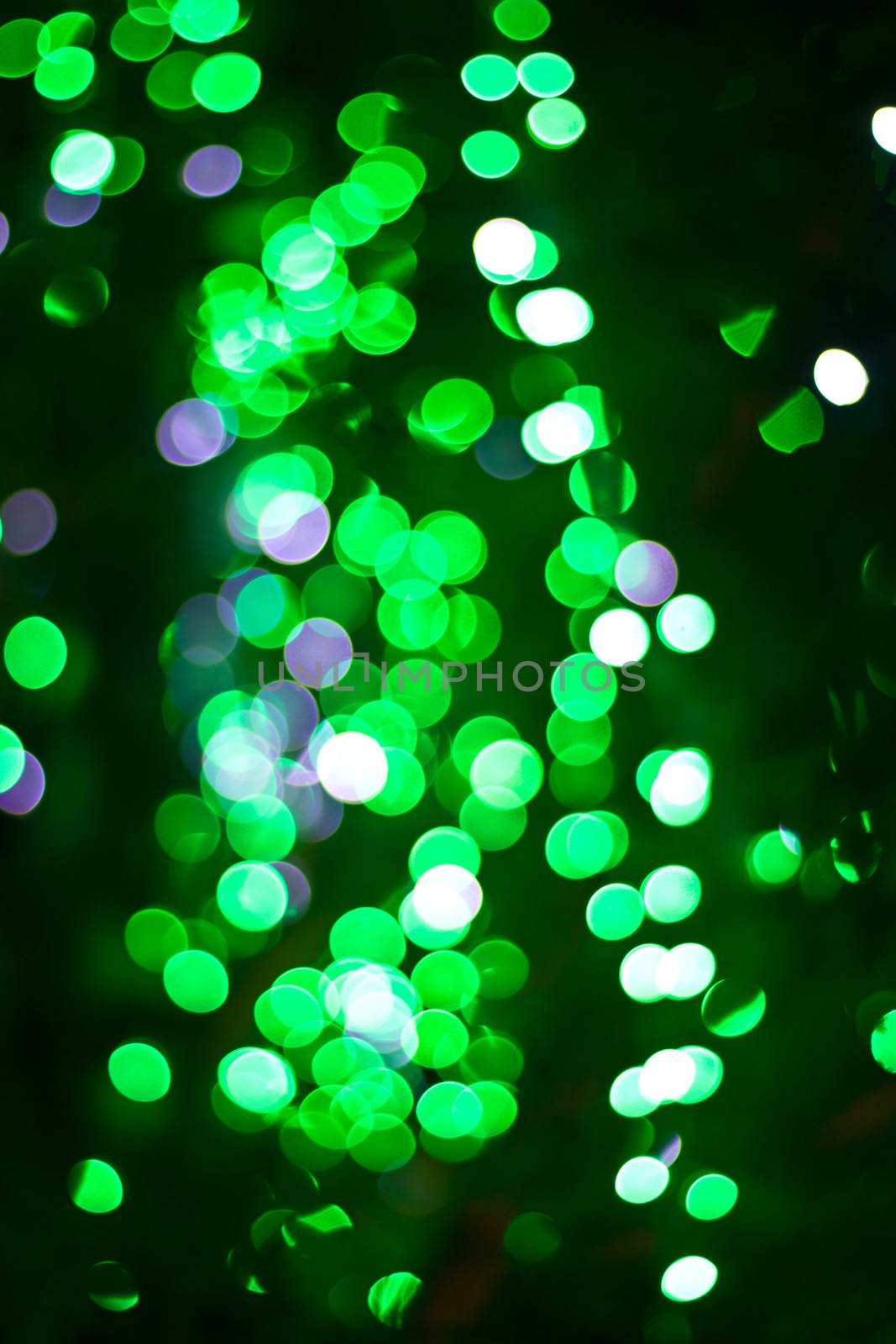 Green bokeh. Abstract Christmas background
