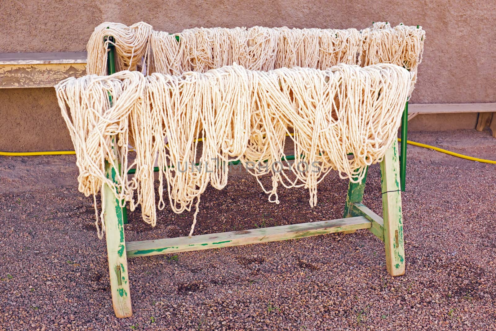 Wool drying in Morocco