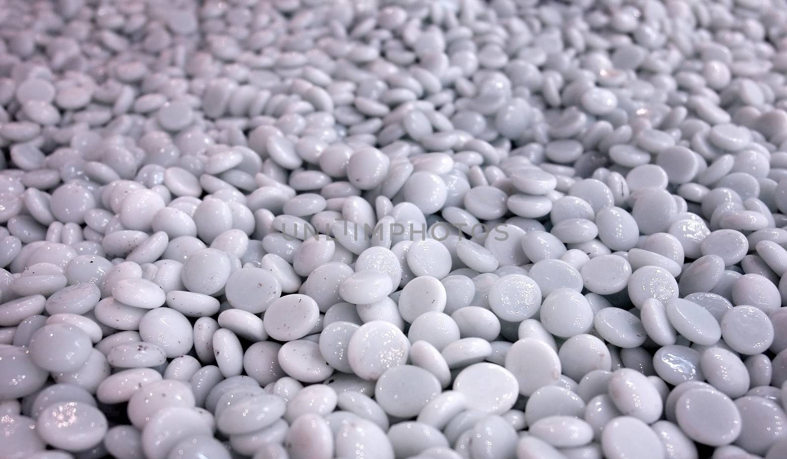 Garden ladscaping decorative white pebbles                              