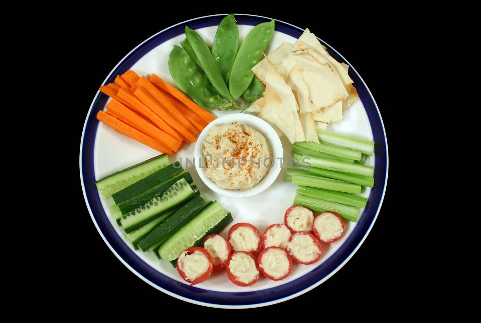 Entertaining platter with a combination of healthy finger food. 