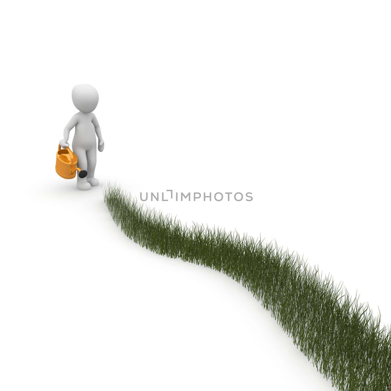 watering grass by 3DAgentur