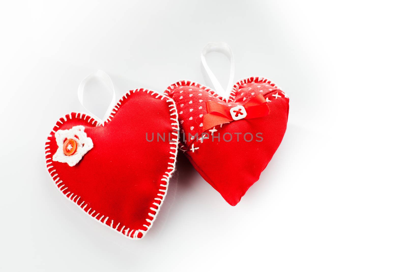 Handmade red hearts by oksix