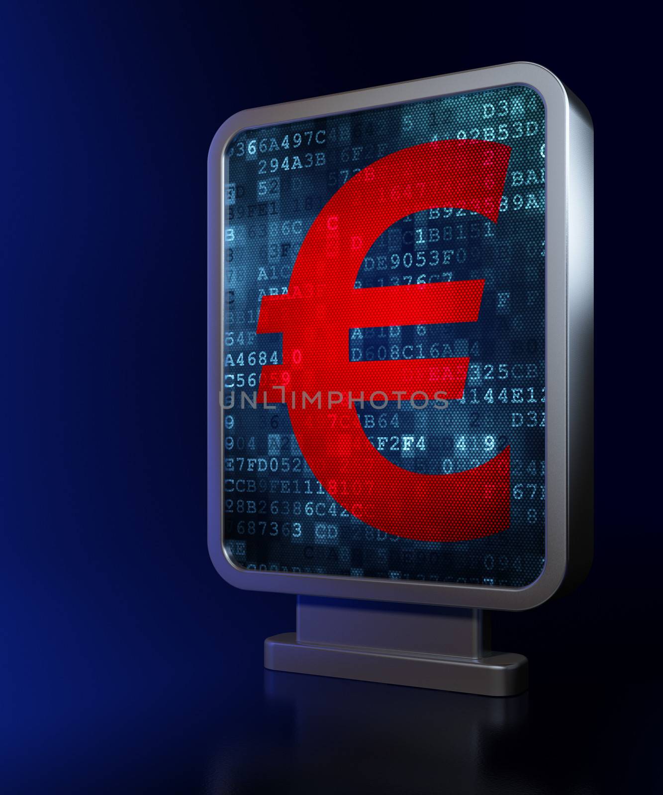 Currency concept: Euro on billboard background by maxkabakov