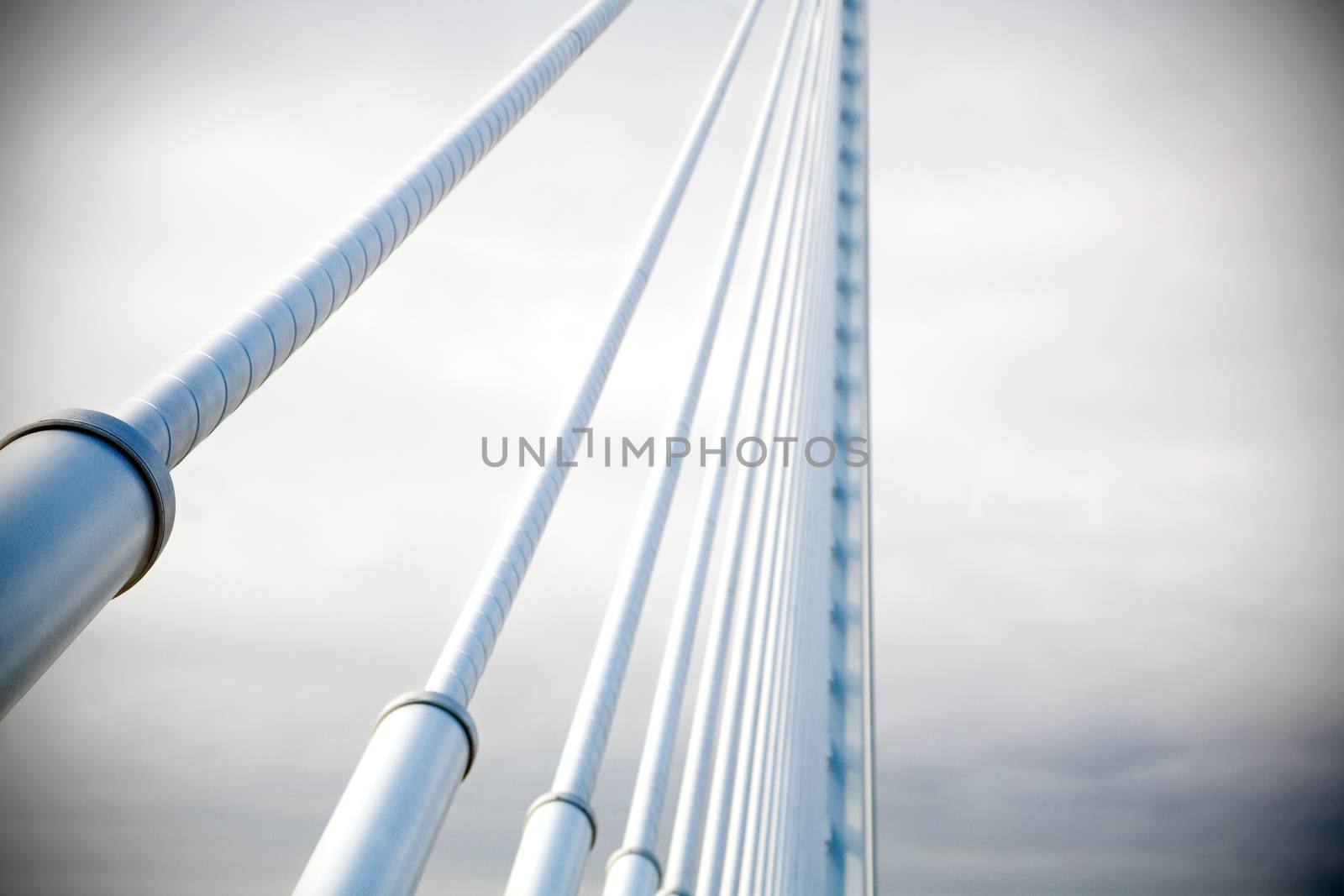 Architectural image. modern iron bridge detail