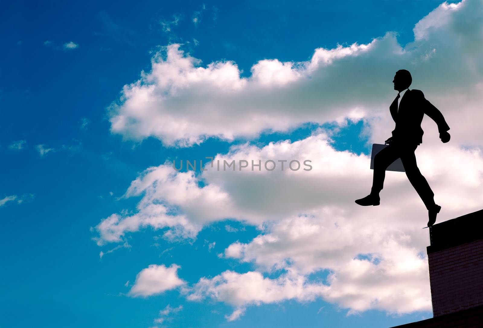 business man silhouette.Business concept 