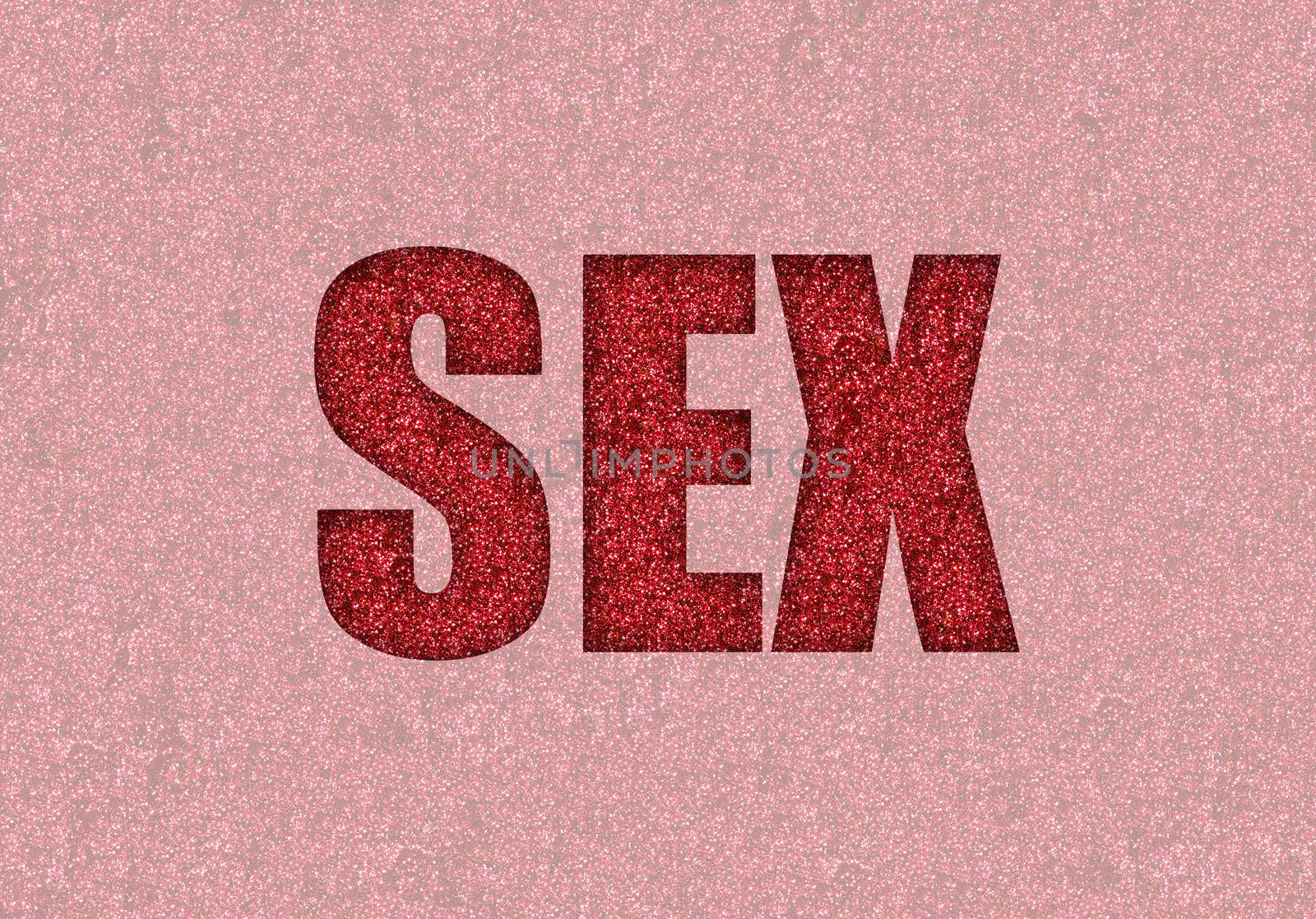 sex written in red glitter 