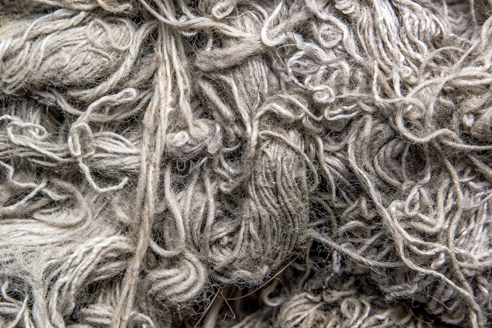 Detailed texture of cotton hank
