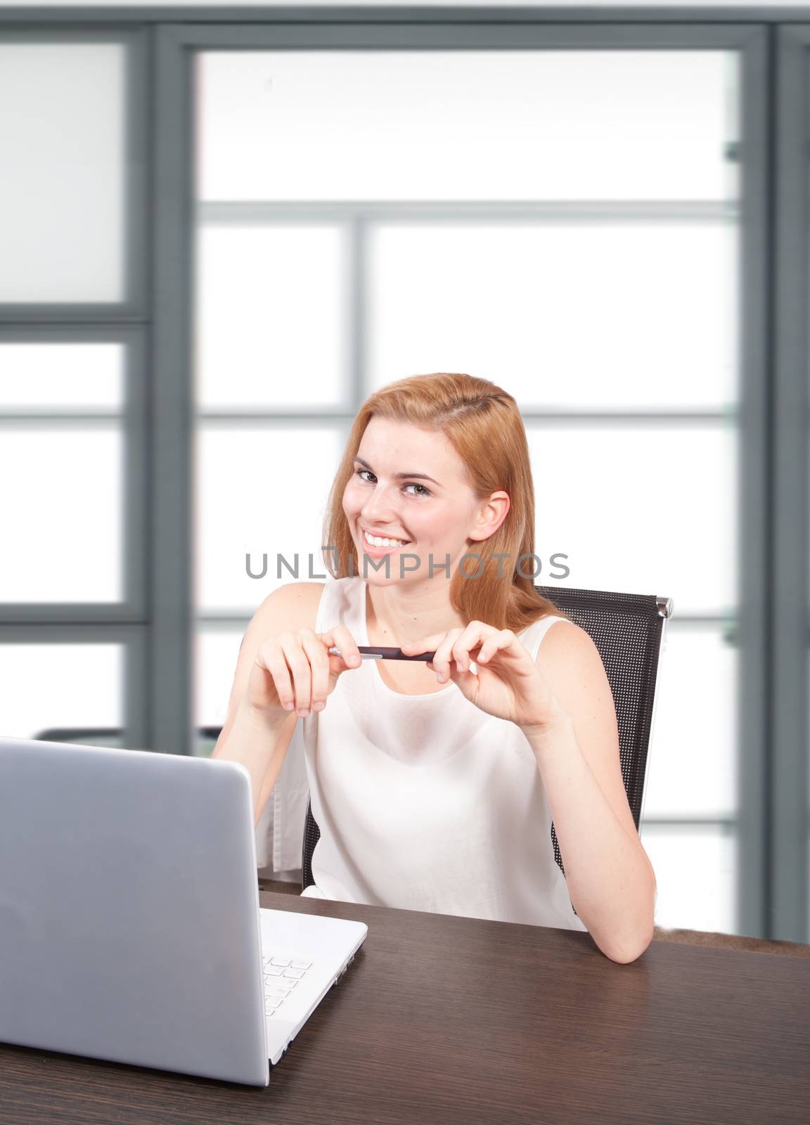 businesswoman secretary at working in office