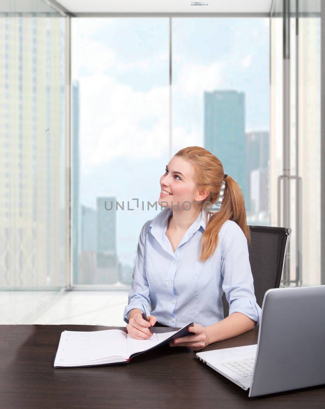 businesswoman secretary at working in office