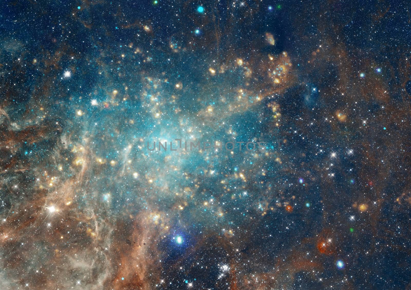 Far being shone nebula and star field against space. "Elements of this image furnished by NASA".