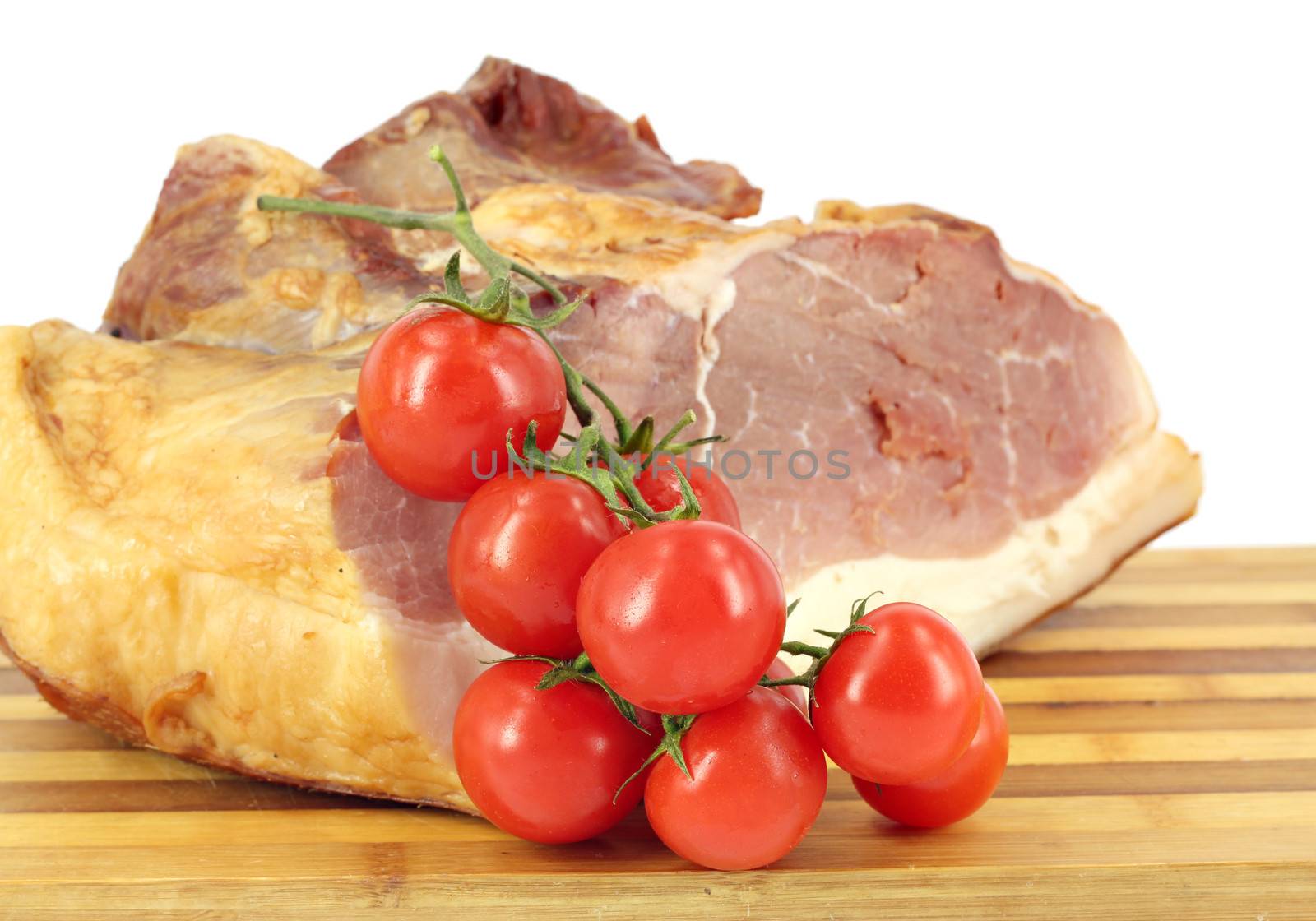 fresh red tomatoes and ham by goce