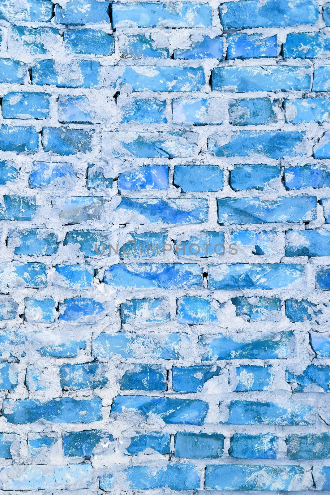 Background of blue brick wall by sfinks