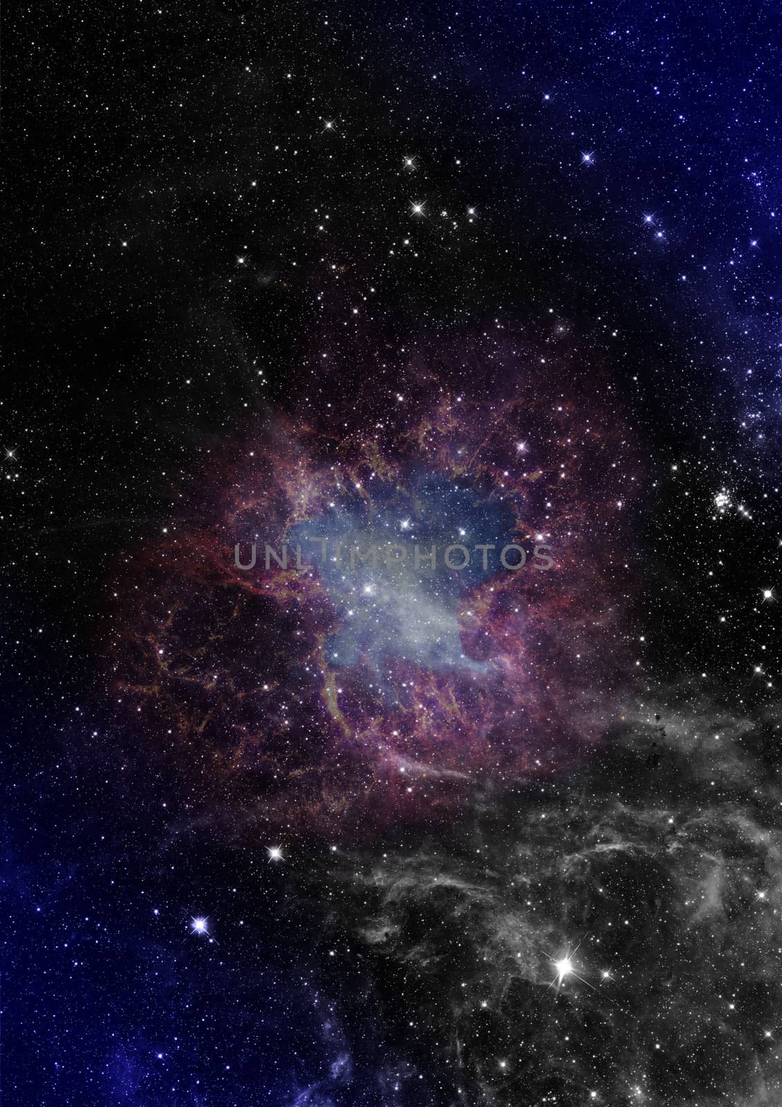 Far being shone nebula and star field against space. "Elements of this image furnished by NASA".