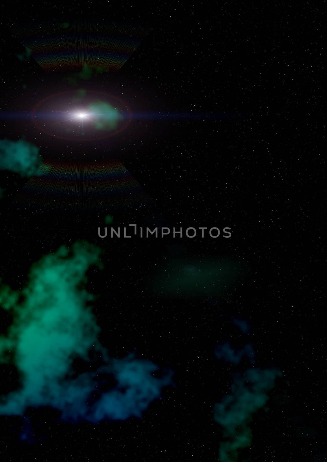 Far being shone nebula and star field against space. "Elements of this image furnished by NASA".