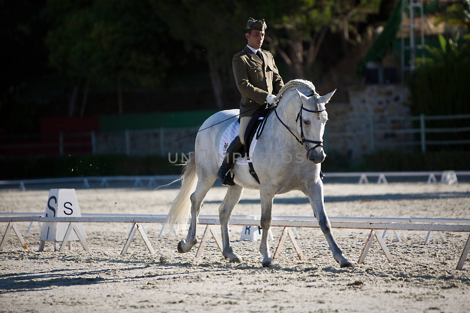 Rider competing in dressage competition classic, Spain by digicomphoto