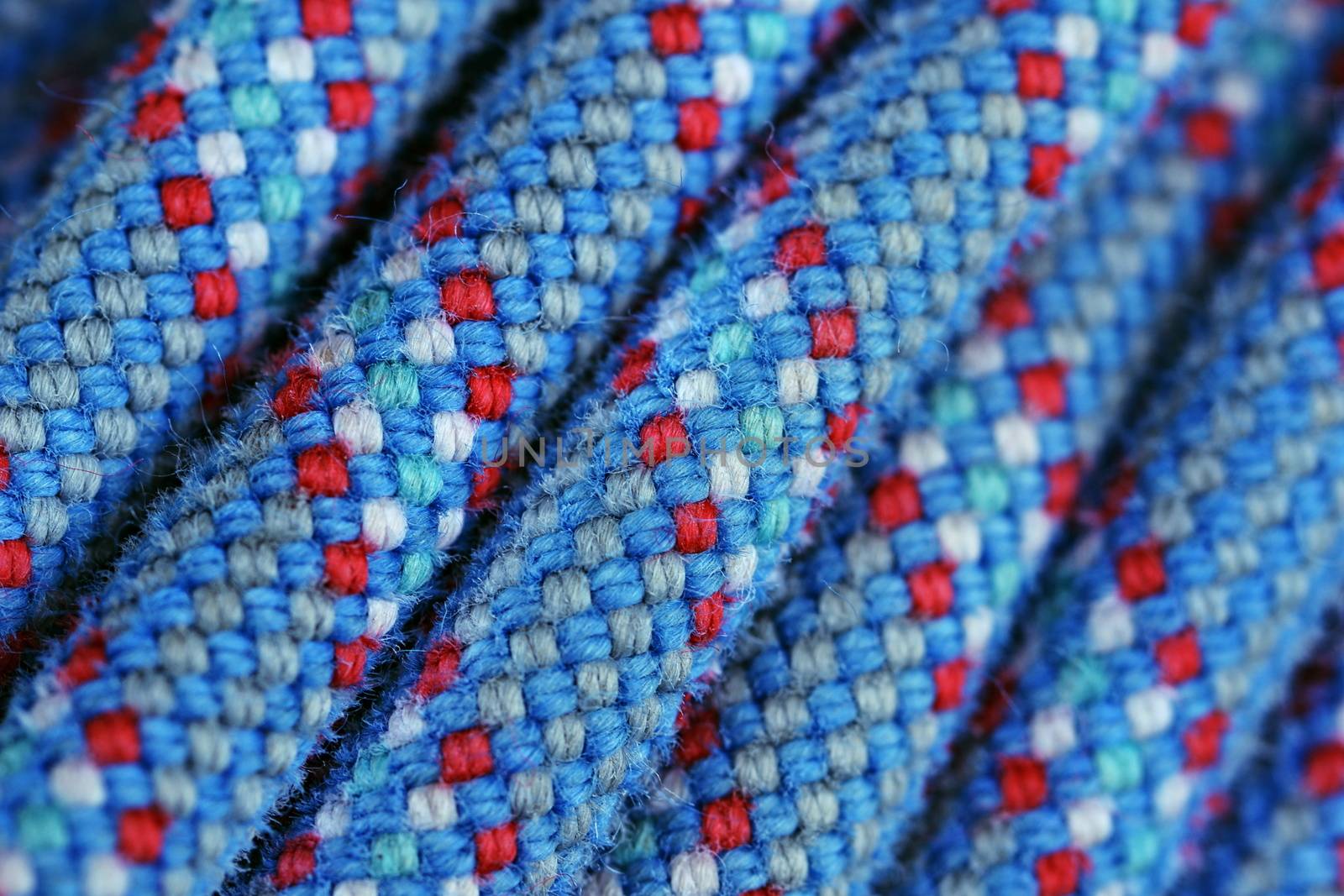 background or texture climbing rope texture blue and red color