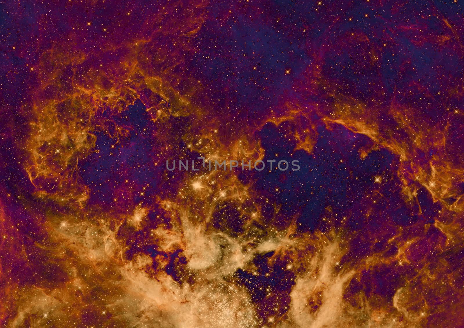 Far being shone nebula and star field against space. "Elements of this image furnished by NASA".