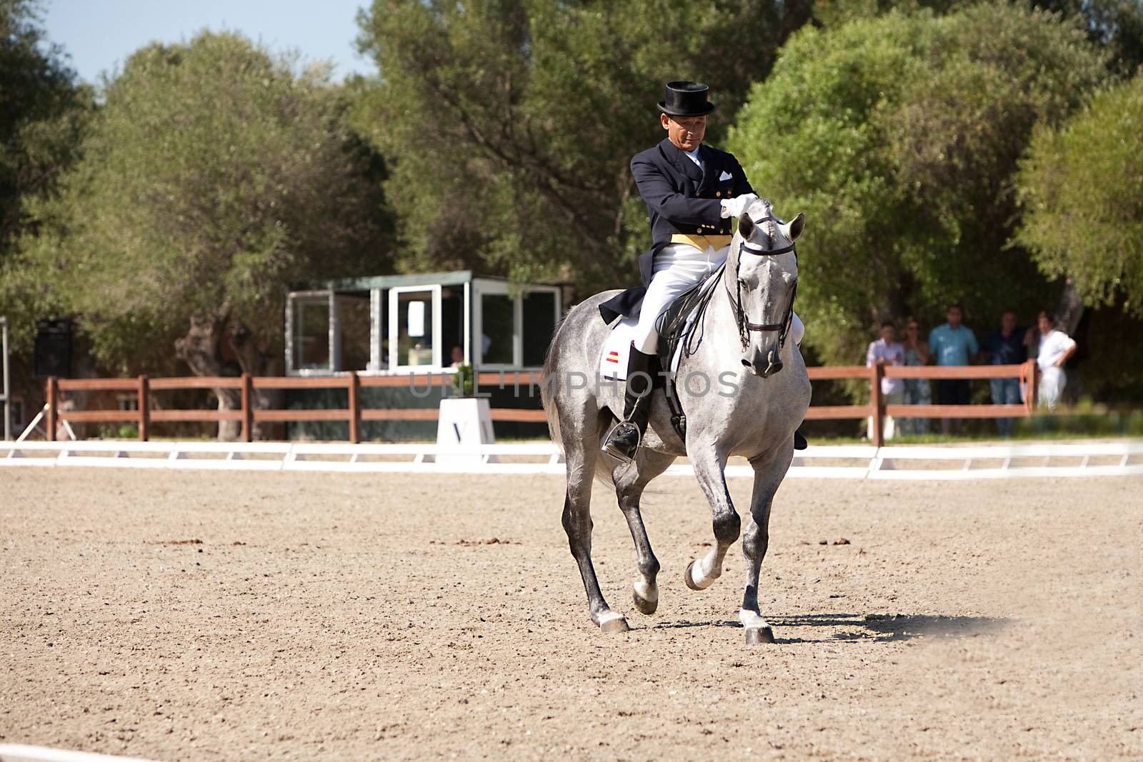 Rider competing in dressage competition classic, Spain by digicomphoto