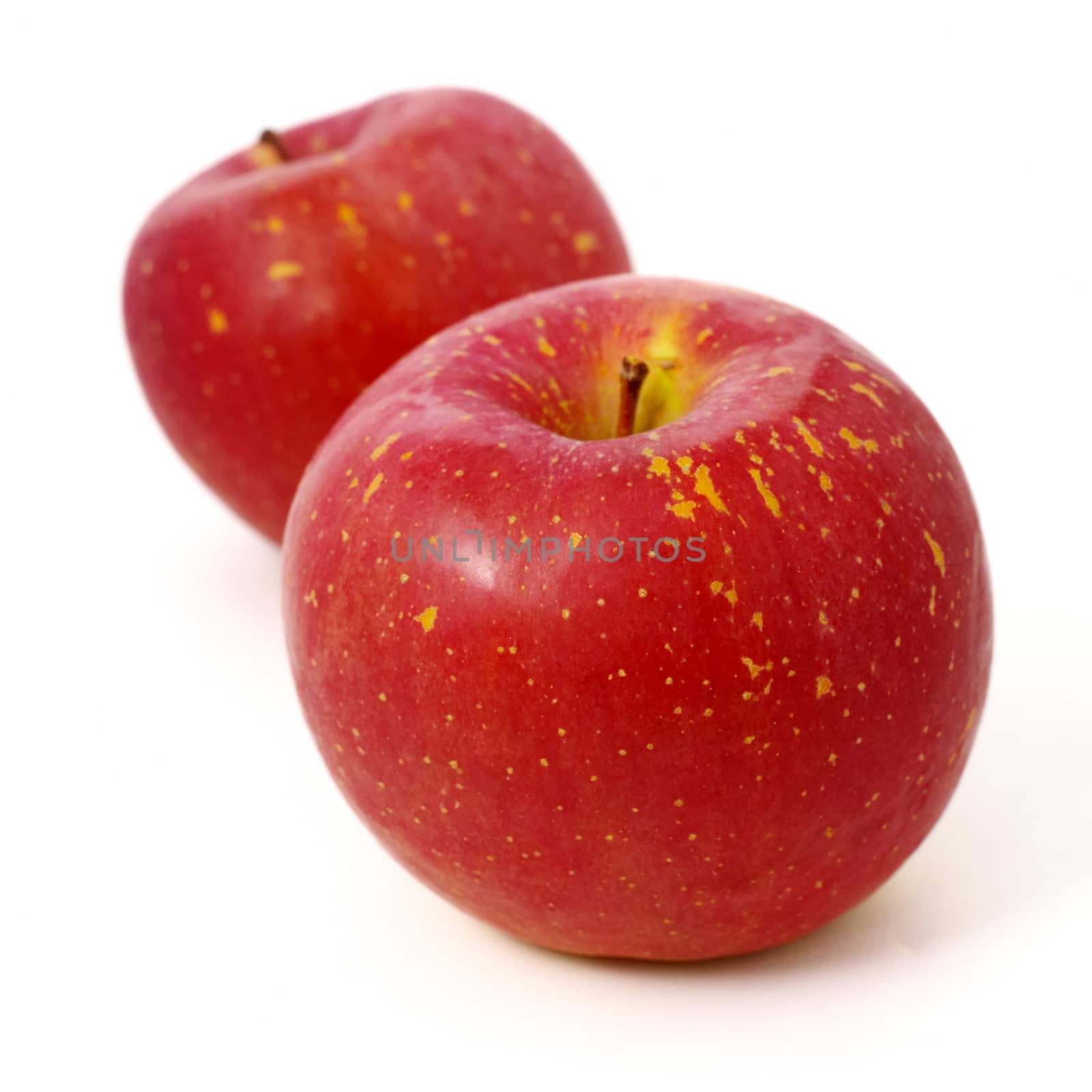 Fresh Japanese apple isolated on white background