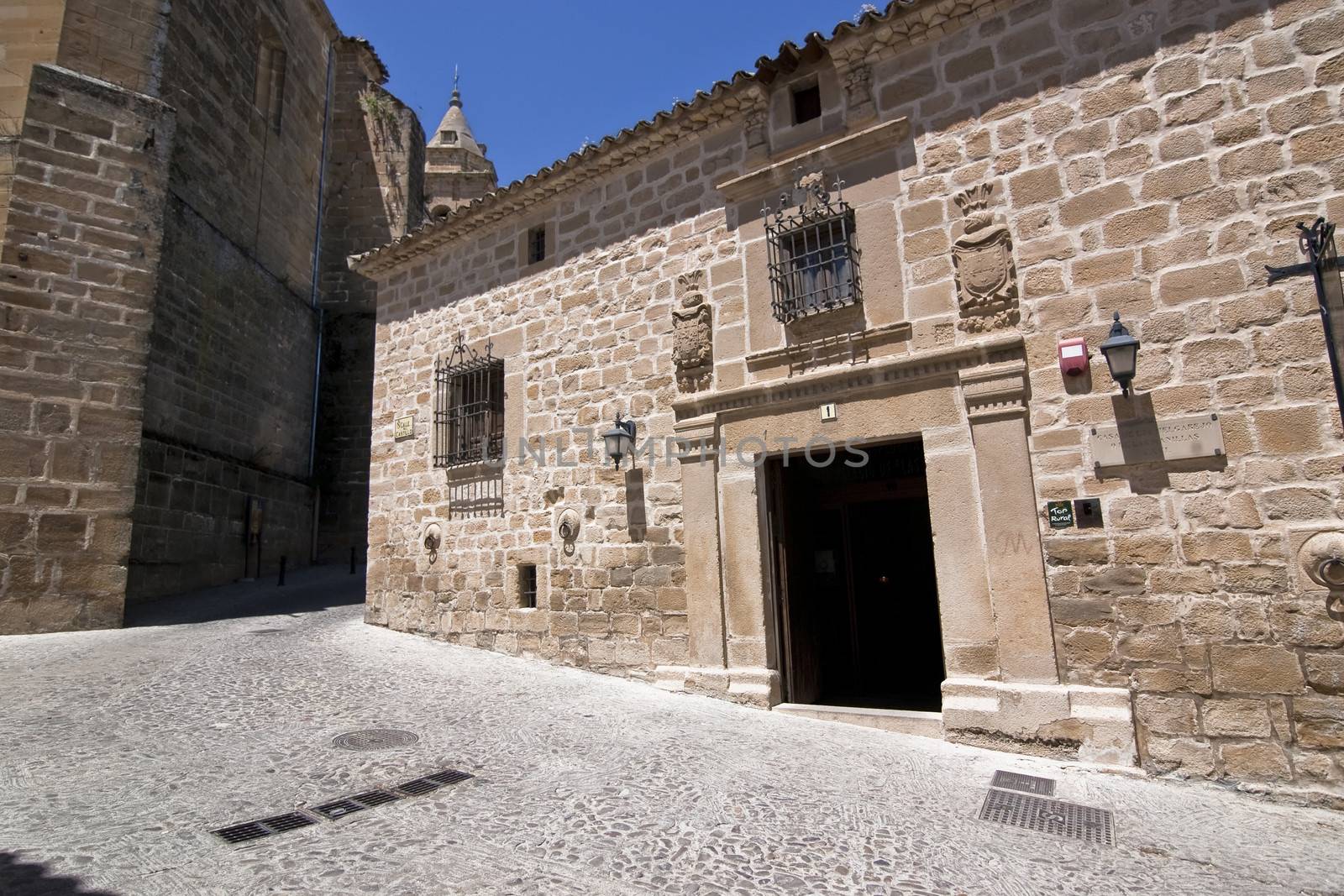 Typical facade of Home 16th century, Sabiote, Jaen province, Andalusia, Spain